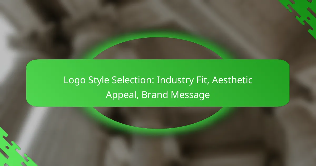 Logo Style Selection: Industry Fit, Aesthetic Appeal, Brand Message