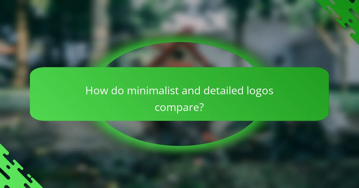 How do minimalist and detailed logos compare?