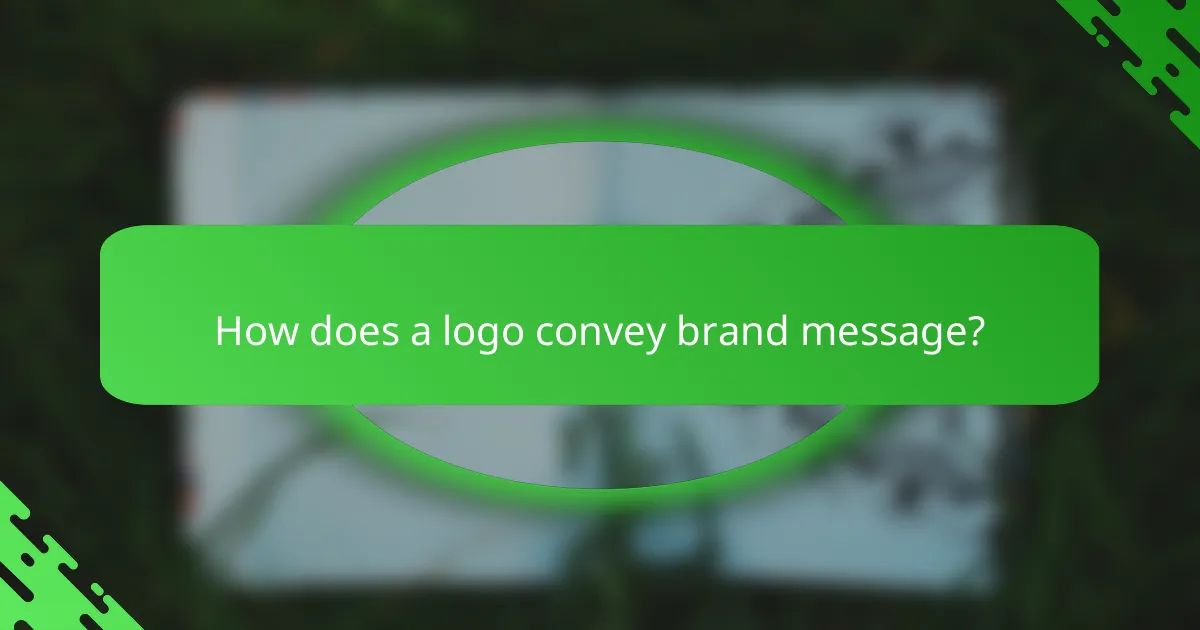 How does a logo convey brand message?