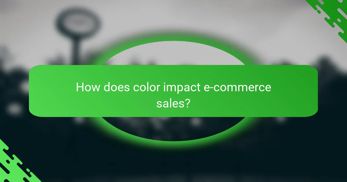 How does color impact e-commerce sales?