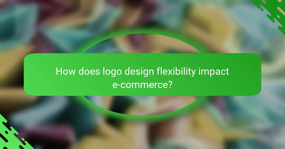 How does logo design flexibility impact e-commerce?