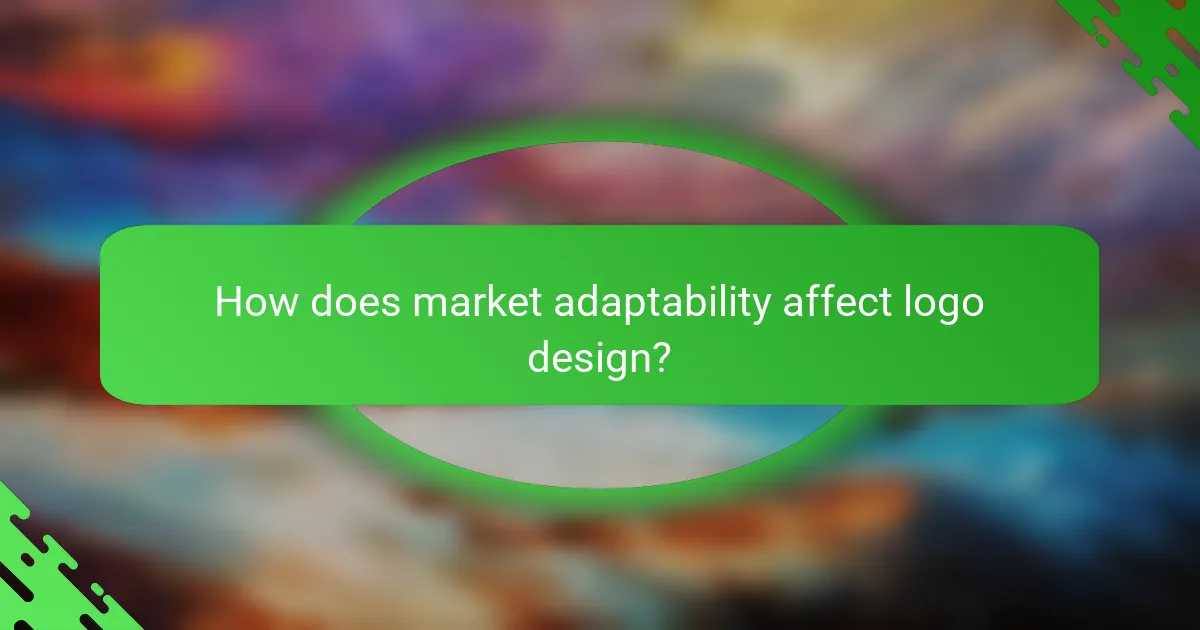 How does market adaptability affect logo design?