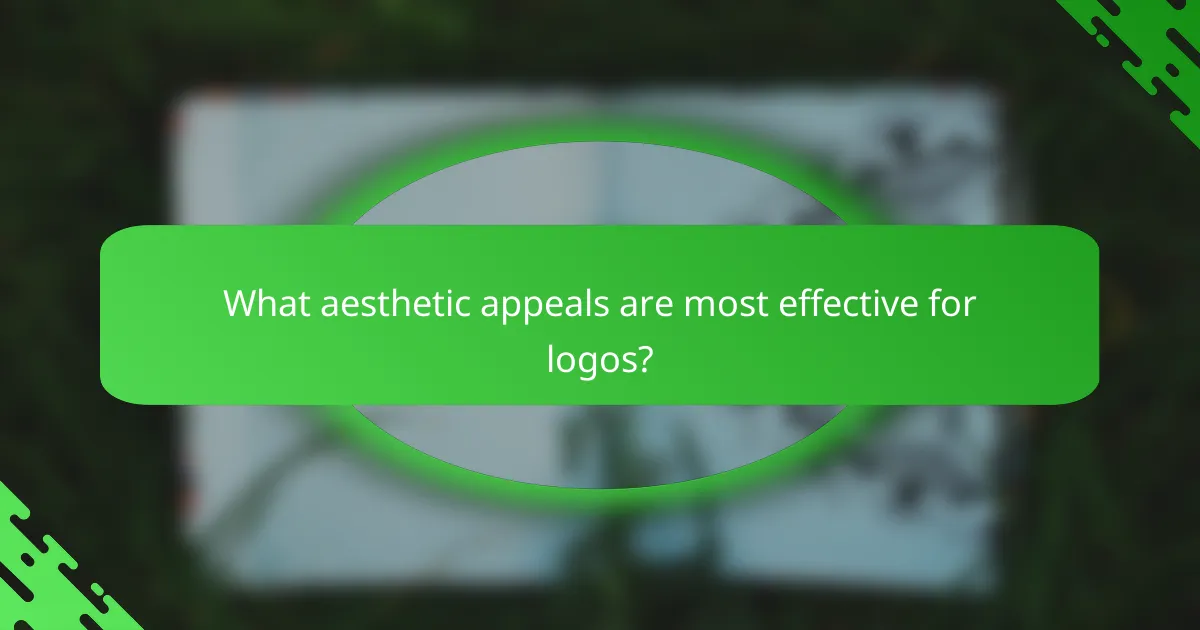 What aesthetic appeals are most effective for logos?