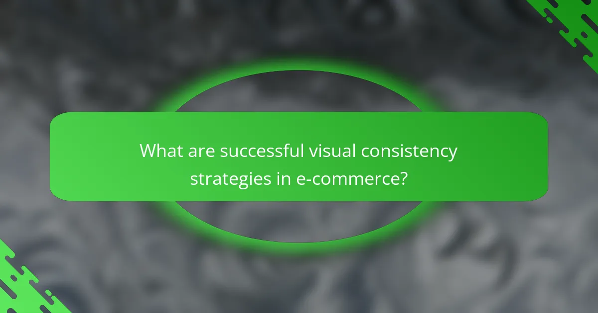 What are successful visual consistency strategies in e-commerce?