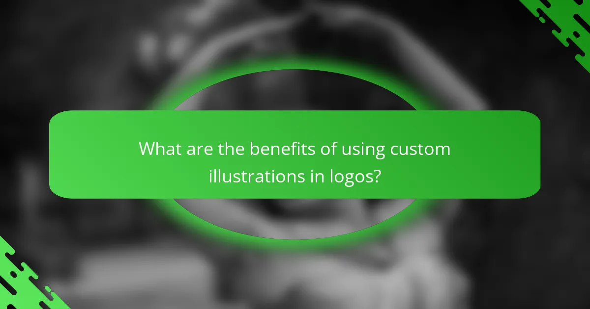 What are the benefits of using custom illustrations in logos?