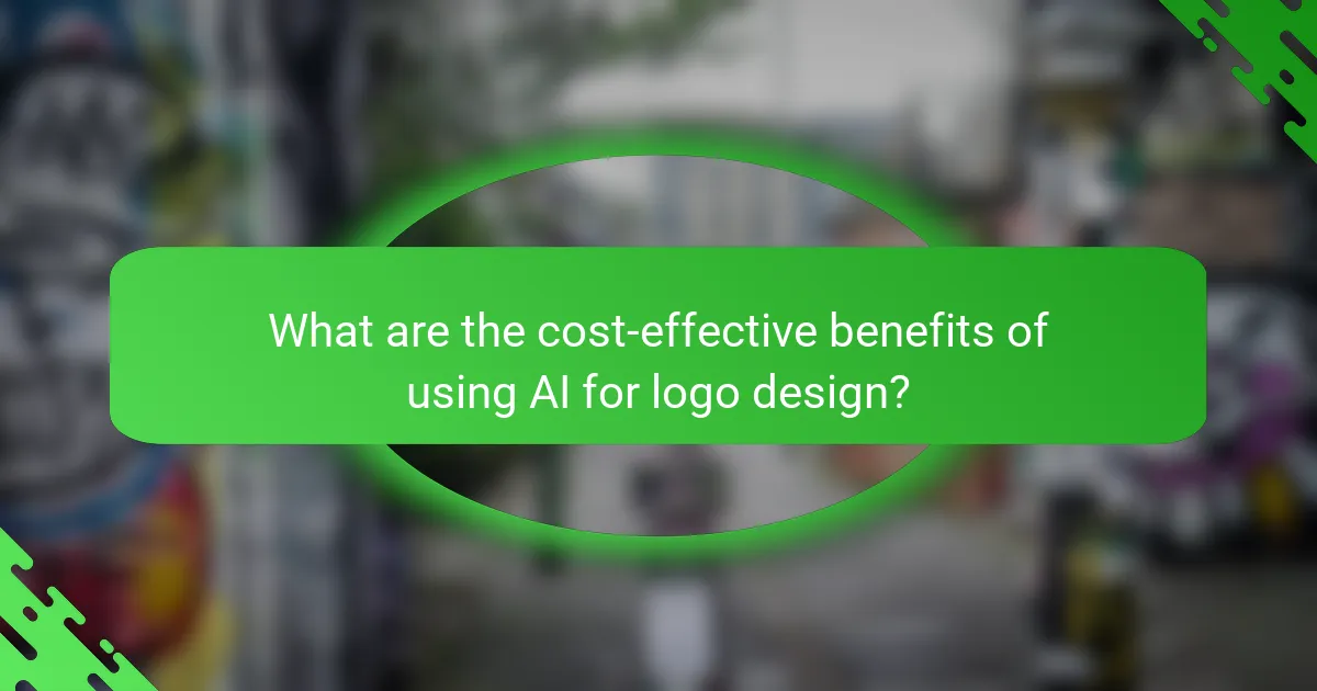 What are the cost-effective benefits of using AI for logo design?