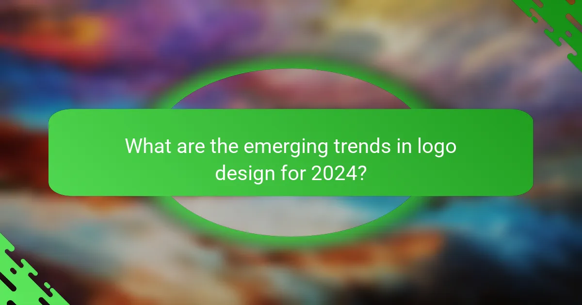 What are the emerging trends in logo design for 2024?