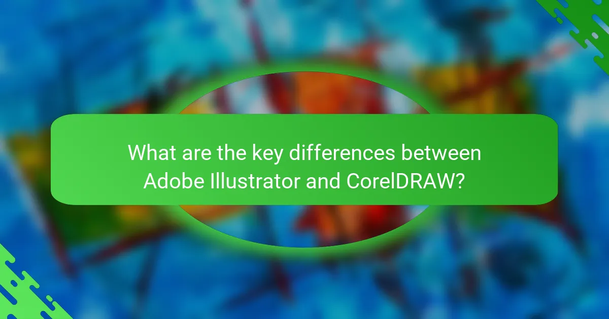 What are the key differences between Adobe Illustrator and CorelDRAW?