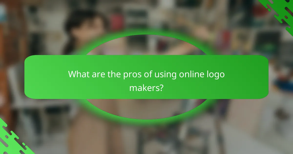 What are the pros of using online logo makers?