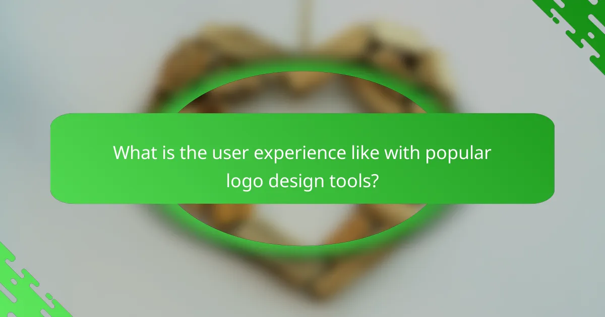 What is the user experience like with popular logo design tools?