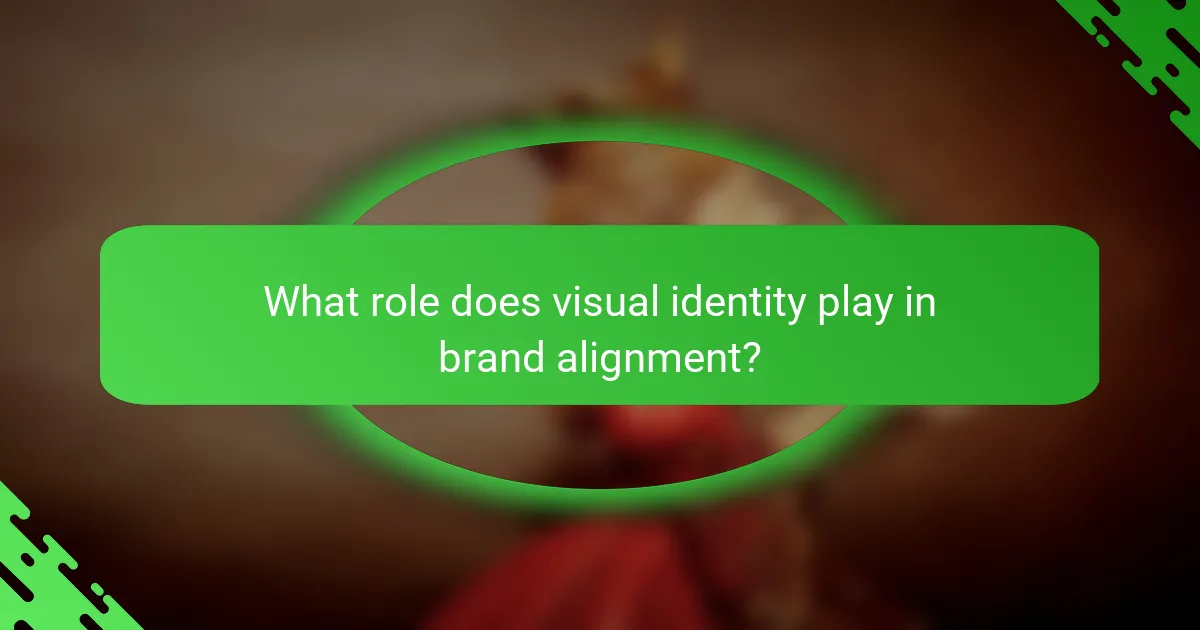 What role does visual identity play in brand alignment?