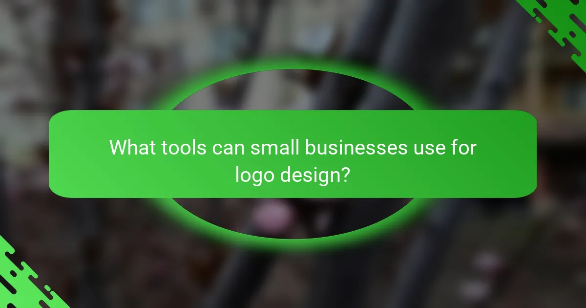 What tools can small businesses use for logo design?